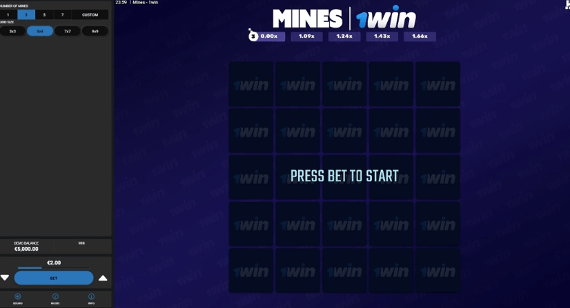 1win mines demo